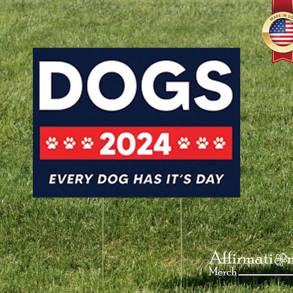 Dog 2024 Yard Sign Etsy