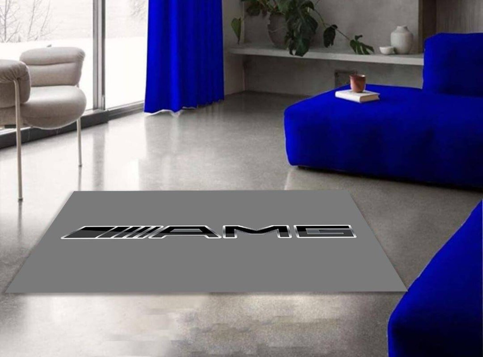Mercedes Amg Logo Round Rug Carpet Car Brand Man Cave Rug Etsy