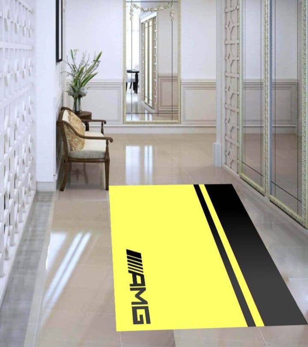 Mercedes Benz Amg Rug, Car Brand Rug, Man Cave Rug, Kidsroom Rug