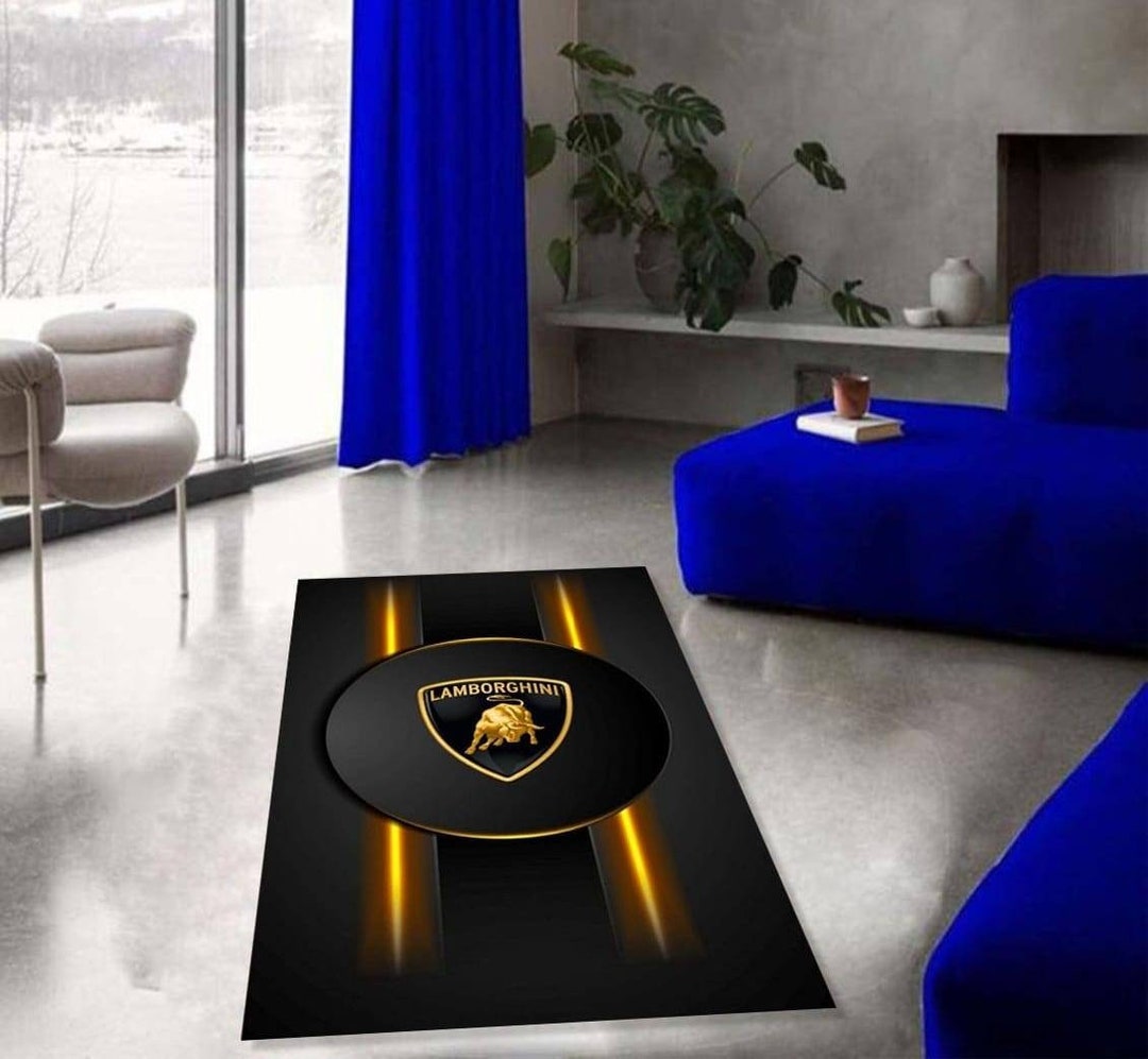 Car Brand Logo Rug, Man Cave Rug, Living Room Rug, Easter