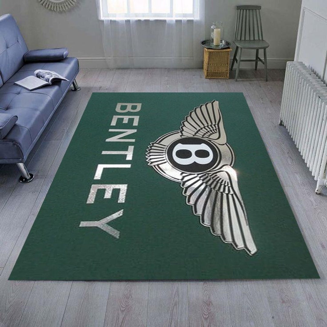 Car Brand Rug Bentley Car Brand Logo Rug, Man Cave Rug, Living Room Rug, Easter Gift ...