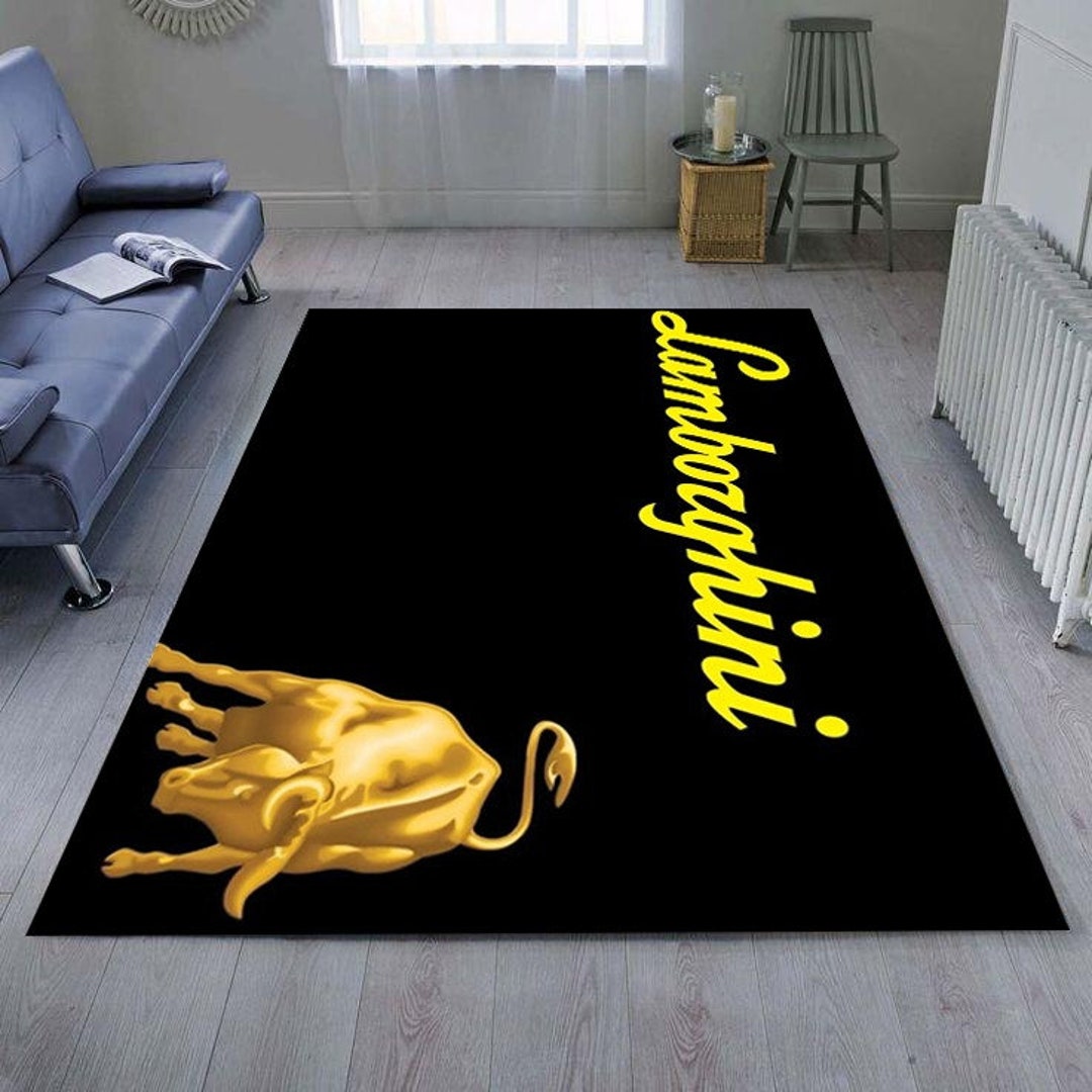 Car Brand Logo Rug, Man Cave Rug, Living Room Rug, Easter