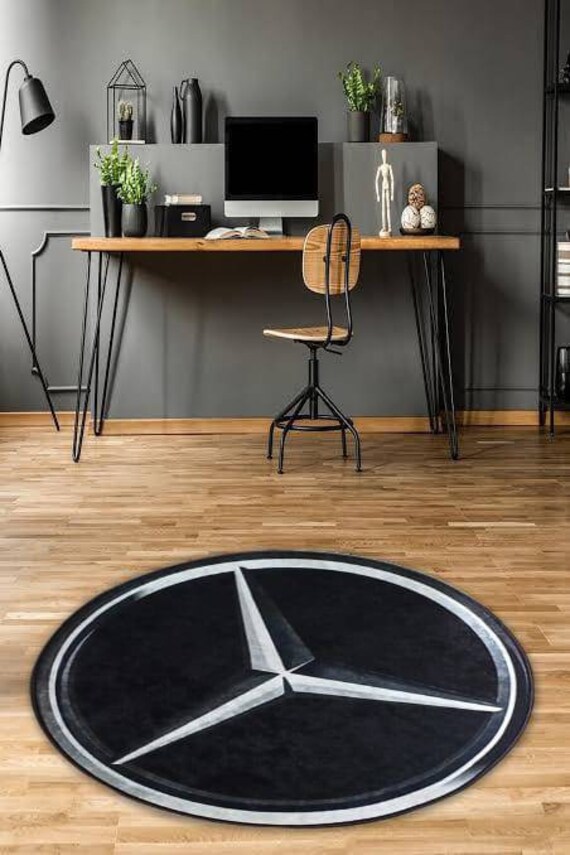 Mercedes rug, Mercedes-Benz Wohnzimmer Teppich, Mercedes-Benz Teppich,  Teppich für Werkstatt, Teppich für Garage, Mercedes Carpet