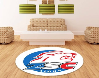 Zsc Lions rug, Man cave rug, Zürich, Modern rug, Designer rug, Eishockey, Gift for father, Unique rug, Kidsroom rug