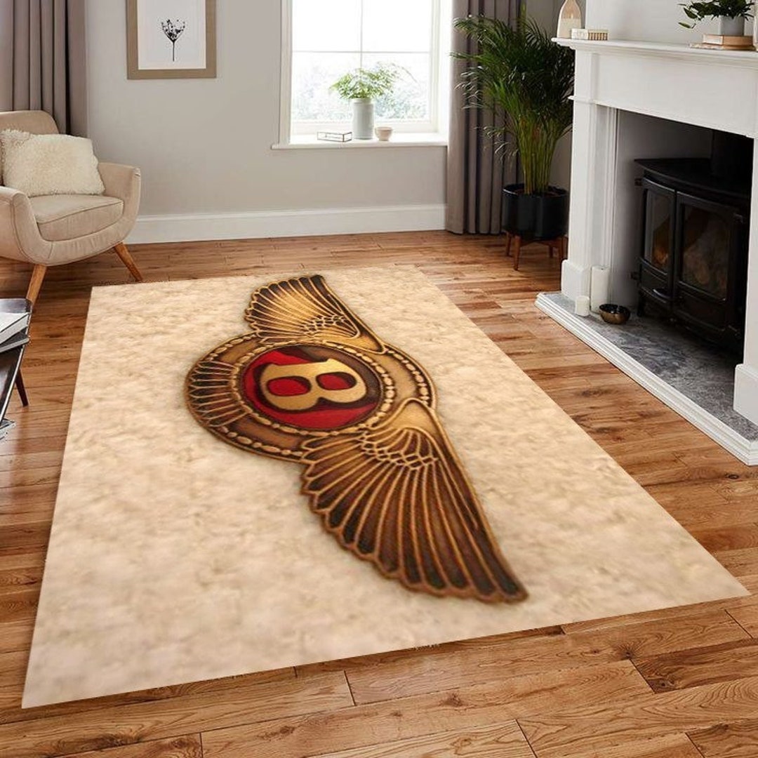 Bentley Car Brand Logo Rug, Man Cave Rug, Living Room Rug, Easter Gift ...
