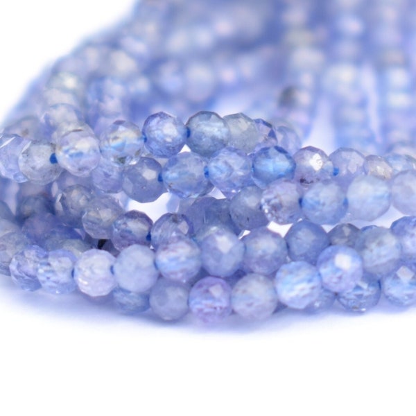 Tanzanite beads 3mm round faceted natural untreated grade AAA - Precious Stones in Bulk DIY jewelry