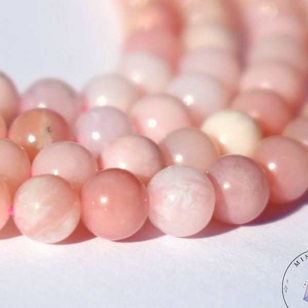 Perles Opale Rose 6mm rondes AAA naturelles véritables,perles en vrac pour fabrication de bijoux