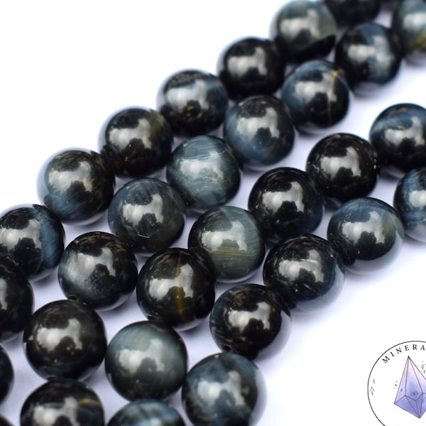 Hawk's Eye Beads 8mm AAA natural round, stone for DIY jewelry making