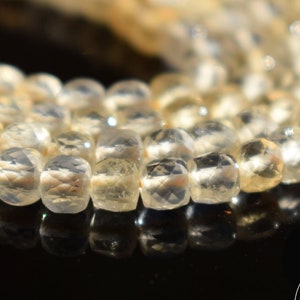 Natural Citrine Beads 4.5mm AAA Brazil Genuine Natural Citrine Faceted Square Beads - DIY Gemstone Beads