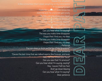 Niall Horan – Dear Patience Lyrics