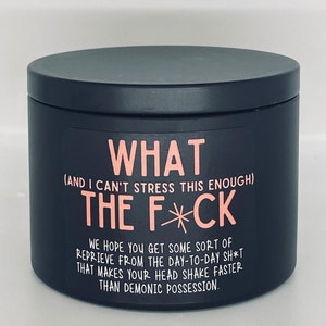 What (and I Can’t Stress this Enough) the F*ck  Organic Soy Candle Ray of Pitch Black Stress Gift