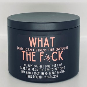 Was (und ich kann das nicht genug betonen) die F * ck Organic Sojakerze Ray of Pechschwarz Stressgeschenk