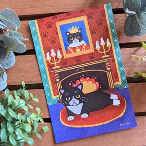 Pepe the Cat Kunstdruck | Alltag Kunstdruck - Süßer Art Print - Kawaii Art Print - Illustrierter Kunstdruck - Royal Cat Art Print - Tuxedo Cat