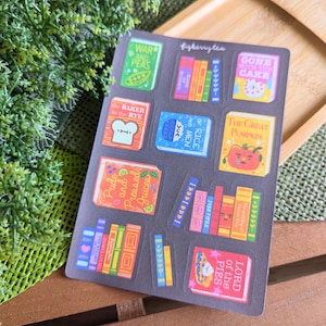 Punny Bücher Stickerbogen | Kawaii Aufkleber - Niedliche Schreibwaren - Bibliothek Aufkleber - Bujo Aufkleber - Klassische Literatur - Klassische Bücher