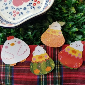 Stickers poulet pailleté | Stratifié résistant aux intempéries - Stickers poussins mignons - Stickers agenda - Pack d'autocollants Kawaii - Poussins