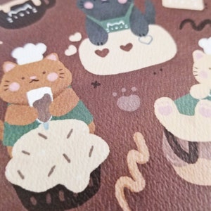 A zoom in photo showing the texture of the print.