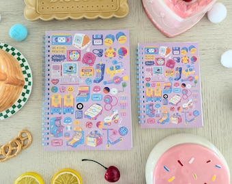 90s Sticker Album | Kawaii Sticker Collector Journal Book (A6/A5 50 sheets)