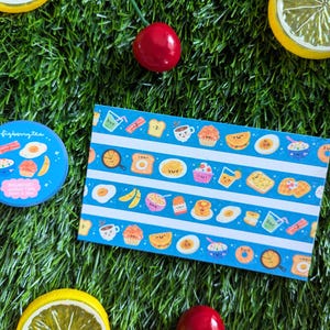 Breakfast Washi Tape | 15mm x 10m | Decorative Tape - Kawaii Cute - Bullet Journal Planner - Stationery - Cute Bujo - Daily Life - Food Tape