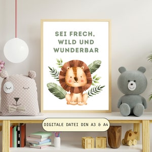 Cuadro para habitación infantil de niñas y niños, decoración mural, regalo de nacimiento, regalo de nacimiento, formato DIN A4 y A3, descarga digital