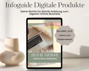Create and sell digital products, PLR MRR license, resale rights, e-book, step-by-step instructions in German