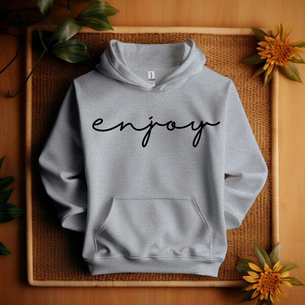 Hoodie Damen,  Langer Pullover für Damen und Herren,  ENJOY