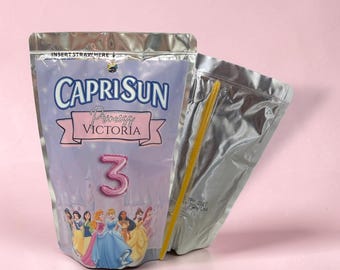 Custom Capri Sun Labels | Any Theme Birthday Party Favors (Physical Printed Labels)