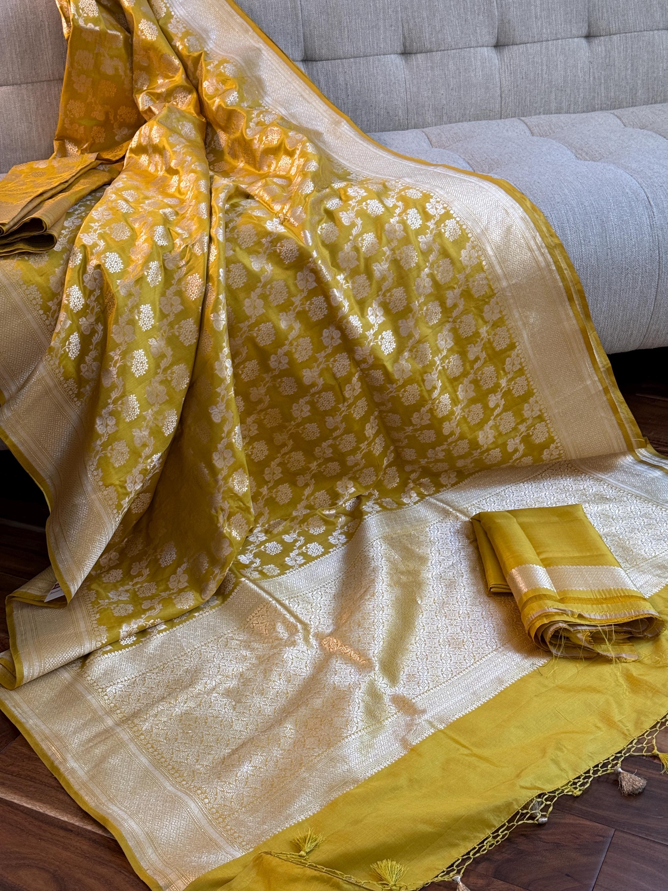 Brown Pure Soft Banarasi Katan Silk Banarasi Saree main image 0