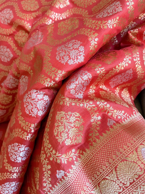 Alfi Sona Rupa Pure Katan Silk Banarasi Saree| Meenakari Uppada  Saree
