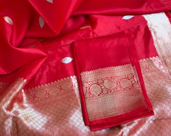 Alfi Sona Rupa  Pure Raw Mango Katan Banarasi Saree|
