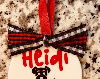 Personalized dog ornament