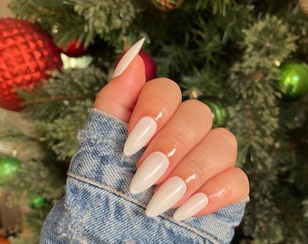 Set di unghie finte Frost White Press On