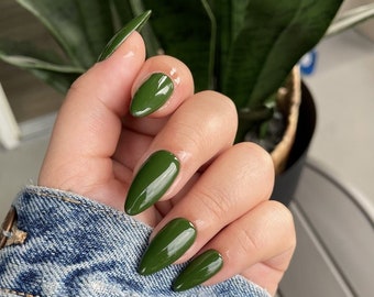 Lush Green Gloss Press on Nails