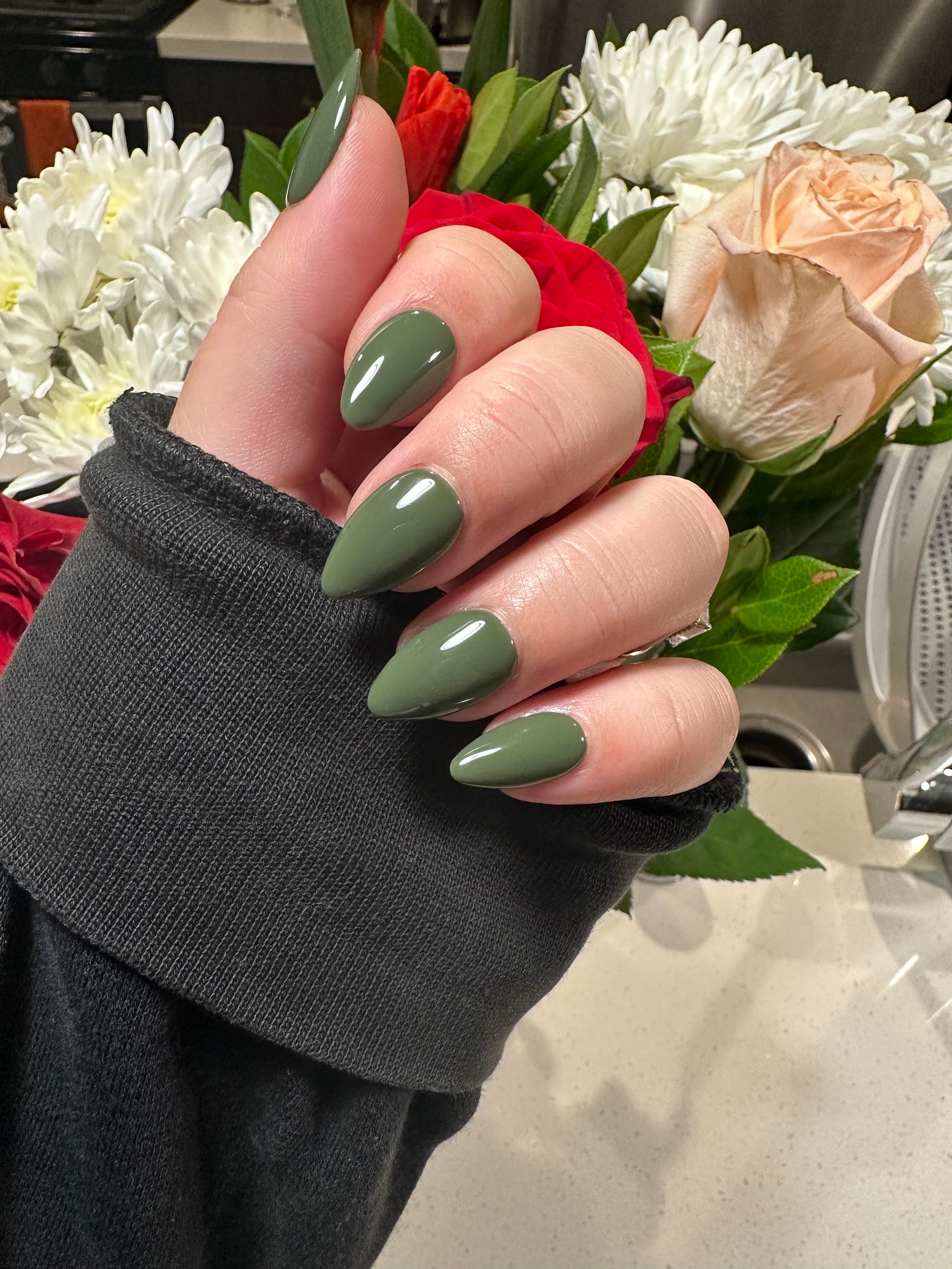 slim fit dress slacks Olive | Olive green nail polish