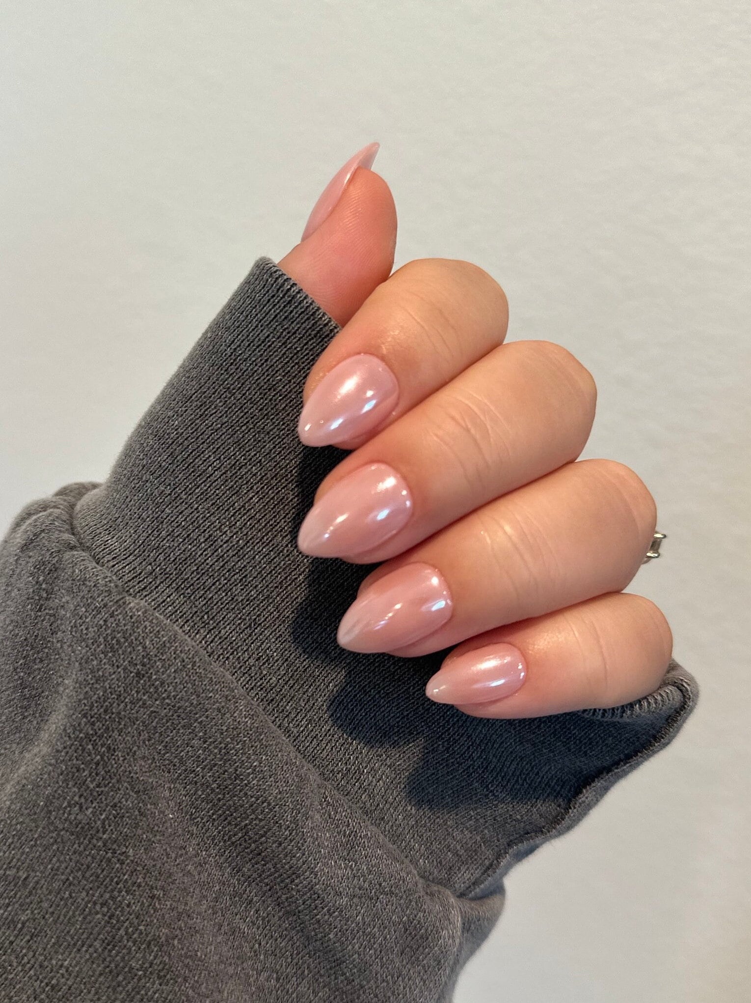 Glass Nails | Glass Nude Nails | Glazed Nude Press on Nails | 870
