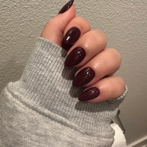 Cherry Mocha Fall Color Press On Nails