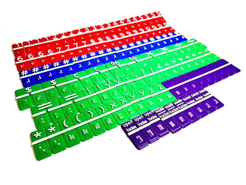 Braille Math and Number Tiles Etsy