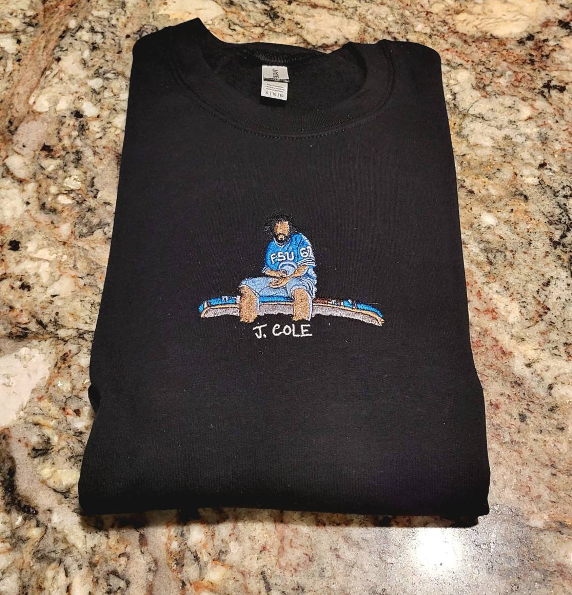 J. Cole Crewneck Embroidered Sweatshirt rap Custom Made - Etsy