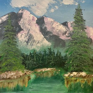 Mountain Landscape Painting - Original Artwork for National Park Enthusiasts