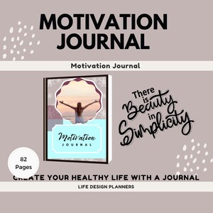 Planificador de motivación / motivación diaria / diario de motivación / indicaciones del diario / inspiración Carta de EE. UU. / Descarga instantánea