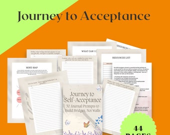 Self Acceptance Journal | 43-Page Self-Care Prompts (Instant Download)
