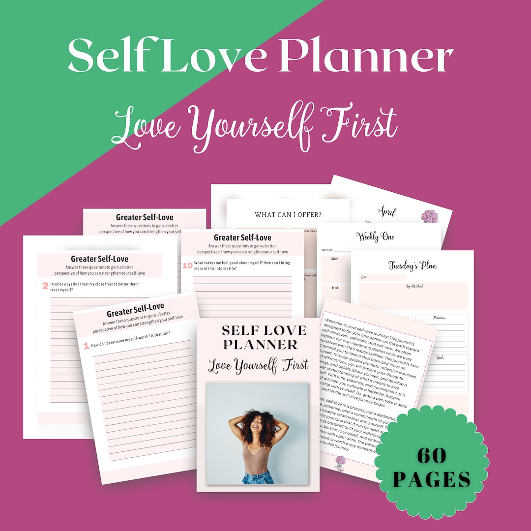 Self Love Planner | 60-page Printable Journal (instant Download) - Etsy