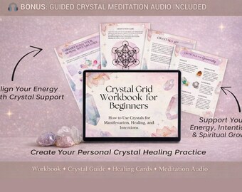 Crystal Grid Workbook für Anfänger, Heilungsplaner, Crystal Guide (Digitaler Download)