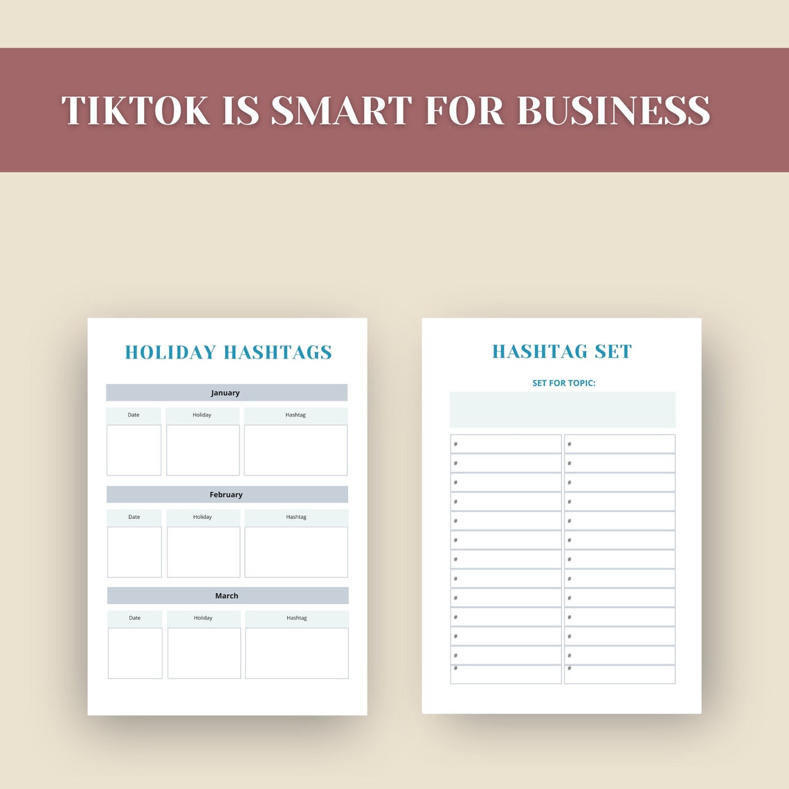 Tiktok Planner Tiktok Journal Tiktok Checklist Journal Instant PDF
