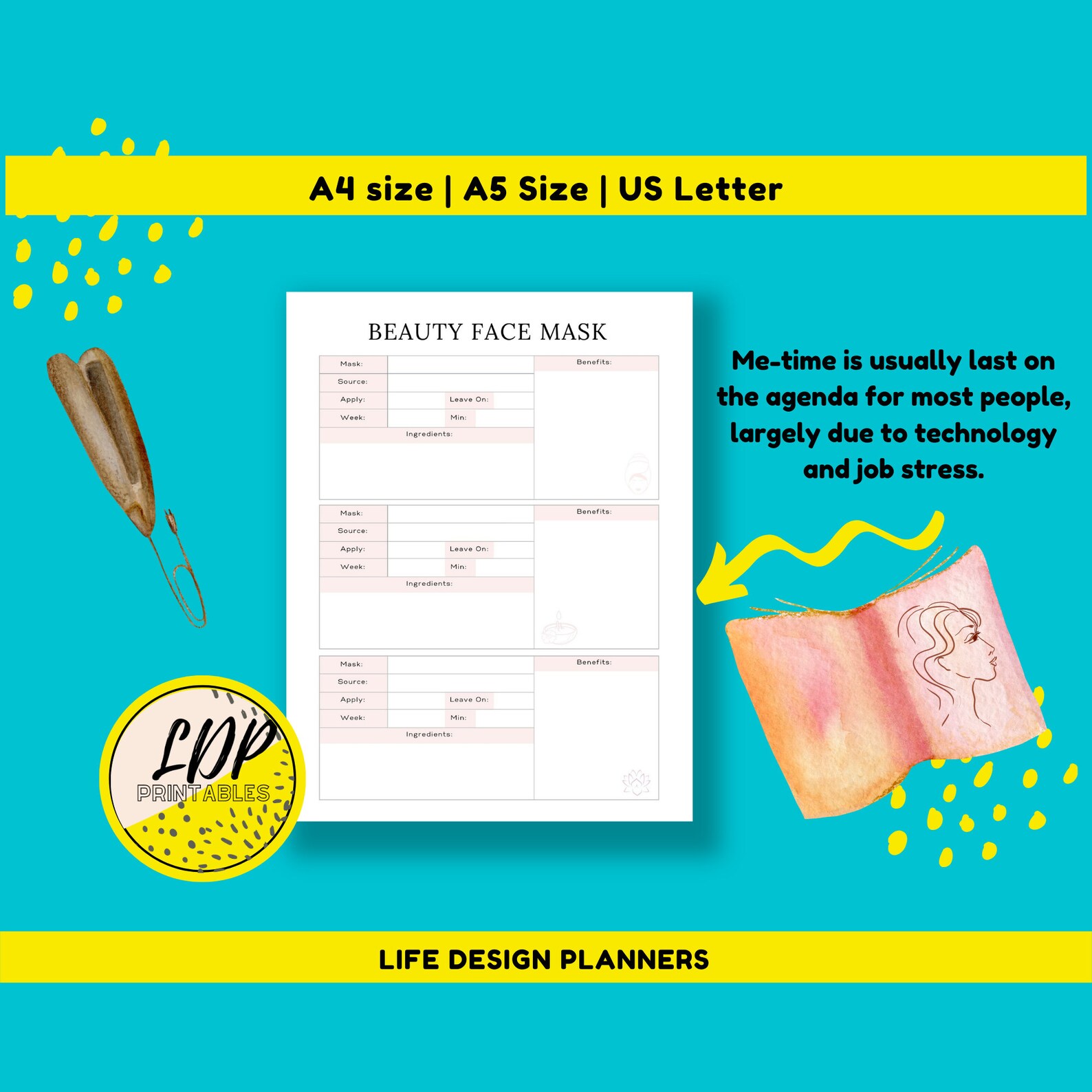 Self Care Planner Manage Your Work Life Balance With This Self Care ...