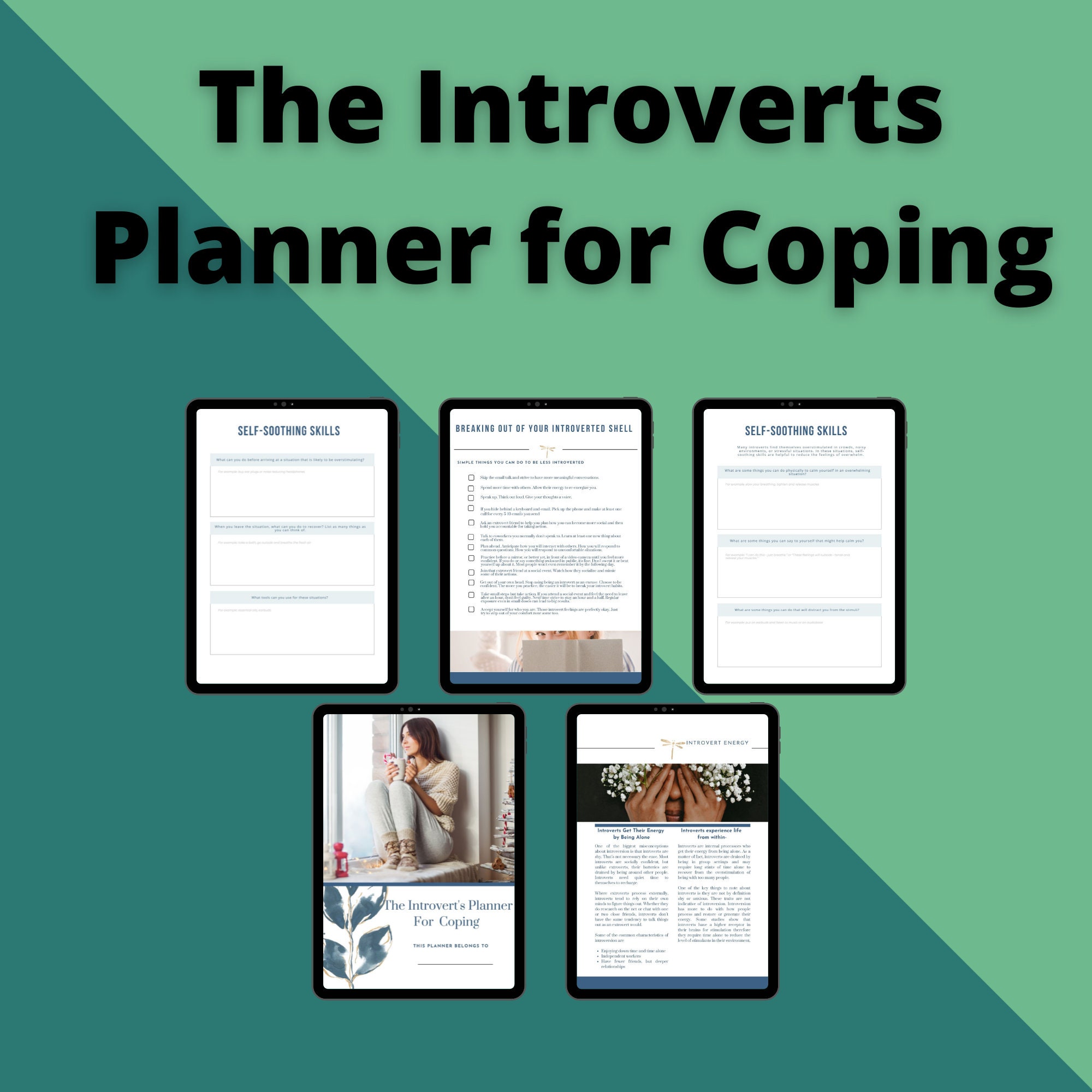 The Introverts Coping Planner | Introvert Journal | Gift for Introverts ...
