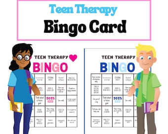 Mental Health Bingo for Teens, Coping Skills Activity, Teen Anxiety Relief Digital Download, Self Care Worksheet, Therapy Game Printable