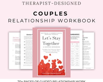Couples Workbook for Relationships | Communication, Conflict Resolution, Connection & Boundaries | Couples Therapy | Let’s Stay Together
