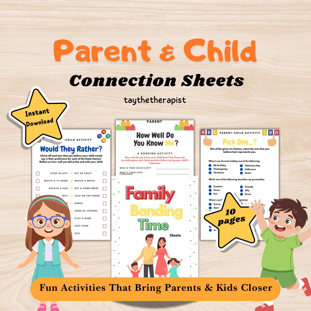 Activity Sheets Activity Connection How Well Do You Know Your Child Game, Parent and Child Connection ...
