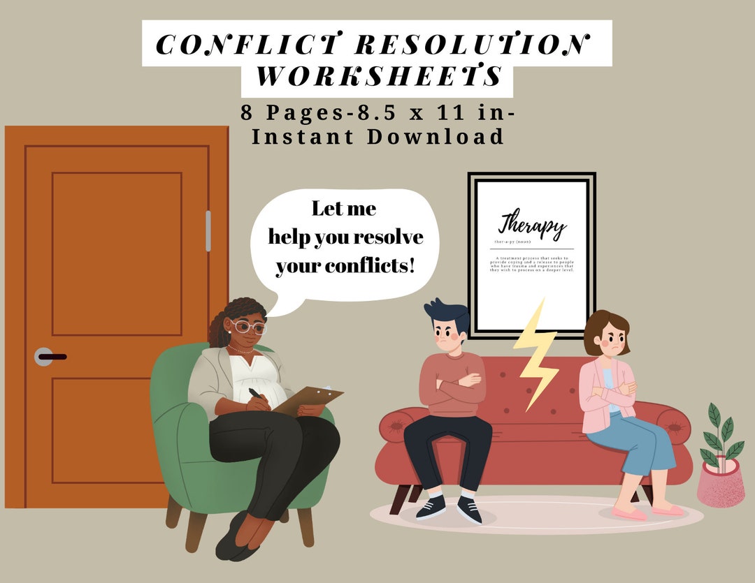 Couples Therapy Worksheets, Conflict Resolution, Couples Counseling ...
