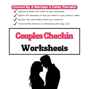 Couples Worksheets for Strengthening Your Relationship | Printable Love & Communication Worksheets for Couples | Couples Therapy Worksheets